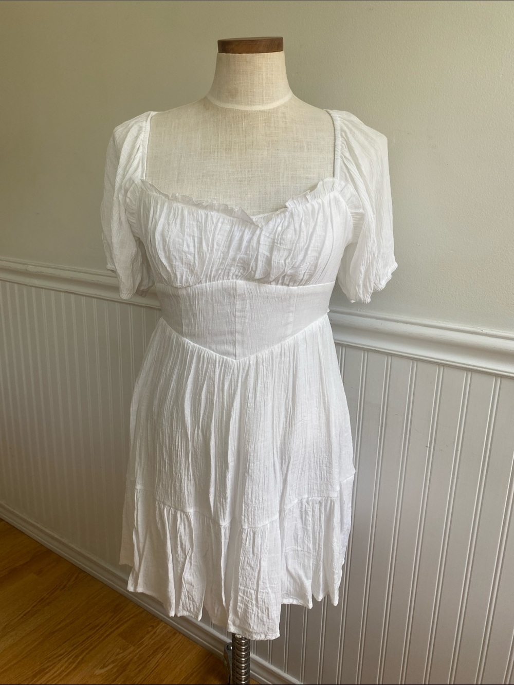 Princess Polly White Peasant-Style Dress